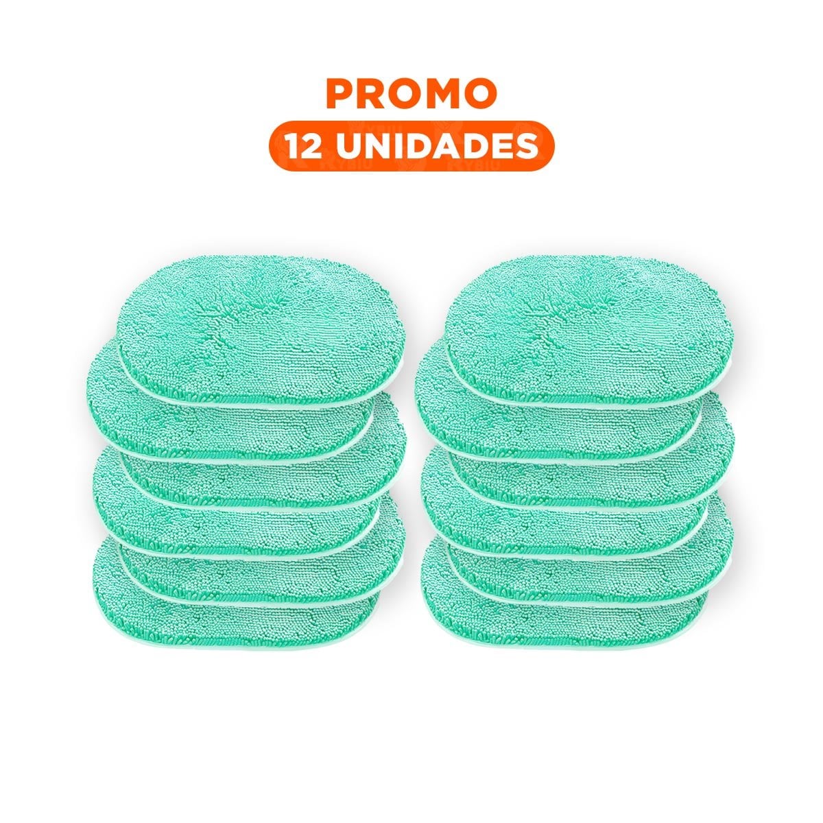 PACK12 ALFOMBRILLA OVALADA DE MICROFIBRA 40X60CM TURQUEZA PARA USO INTERIOR Y+REGALO STICKER - 1