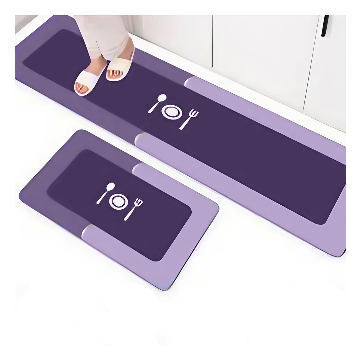 PACK12 ALFOMBRA PRACTICA ANTIDESLIZANTE DE PISO PARA COCINA Y CASA MORADO Y+PAPEL REGALO - 5
