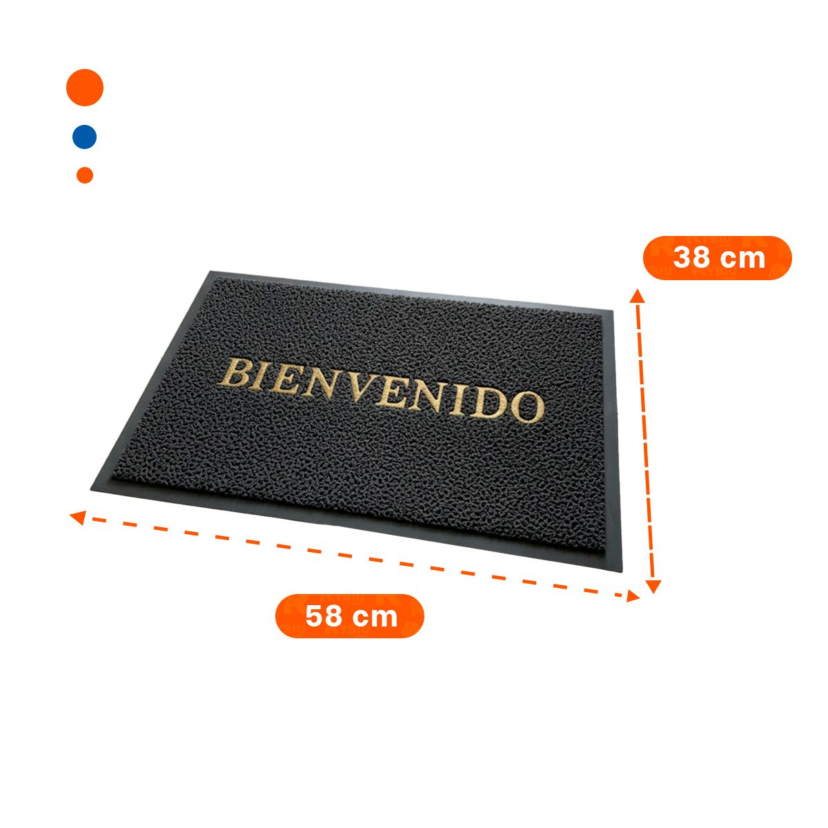 COBERTOR RECTANGULAR BIENVENIDO PLOMO PARA SALA Y COCINA HOGAR Y+POST IT - 4