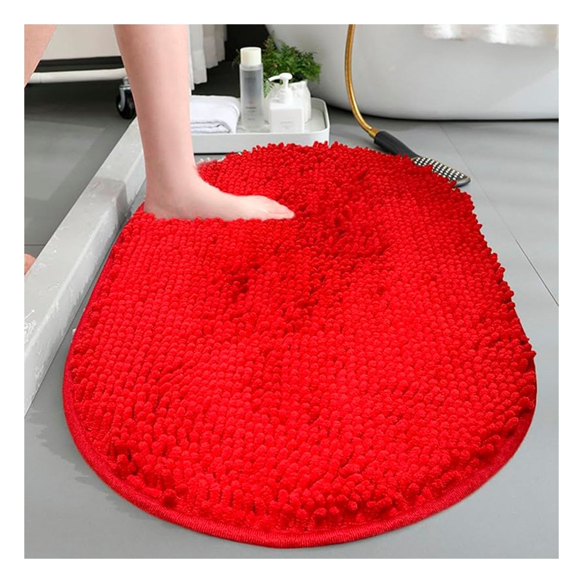 PACK4 ACCESORIO FUNCIONAL OVALADO DE MICROFIBRA 40X60CM ROJO PARA PISO Y+PAPEL REGALO - 5