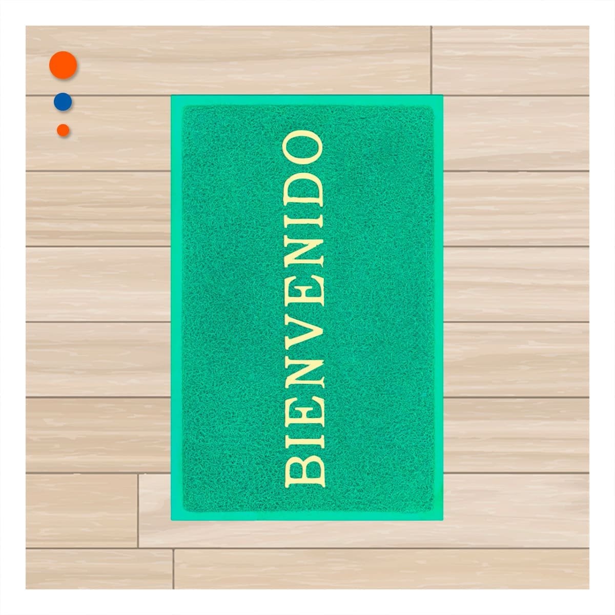 COBERTOR RECTANGULAR BIENVENIDO VERDE PARA ENTRADA Y AREA SOCIAL Y+POST IT - 3