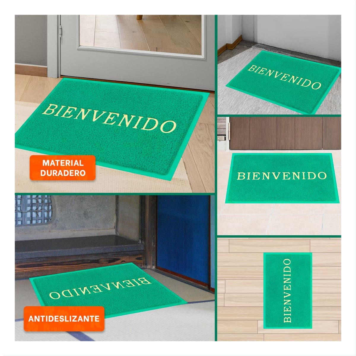 COBERTOR RECTANGULAR BIENVENIDO VERDE PARA ENTRADA Y AREA SOCIAL Y+POST IT - 5