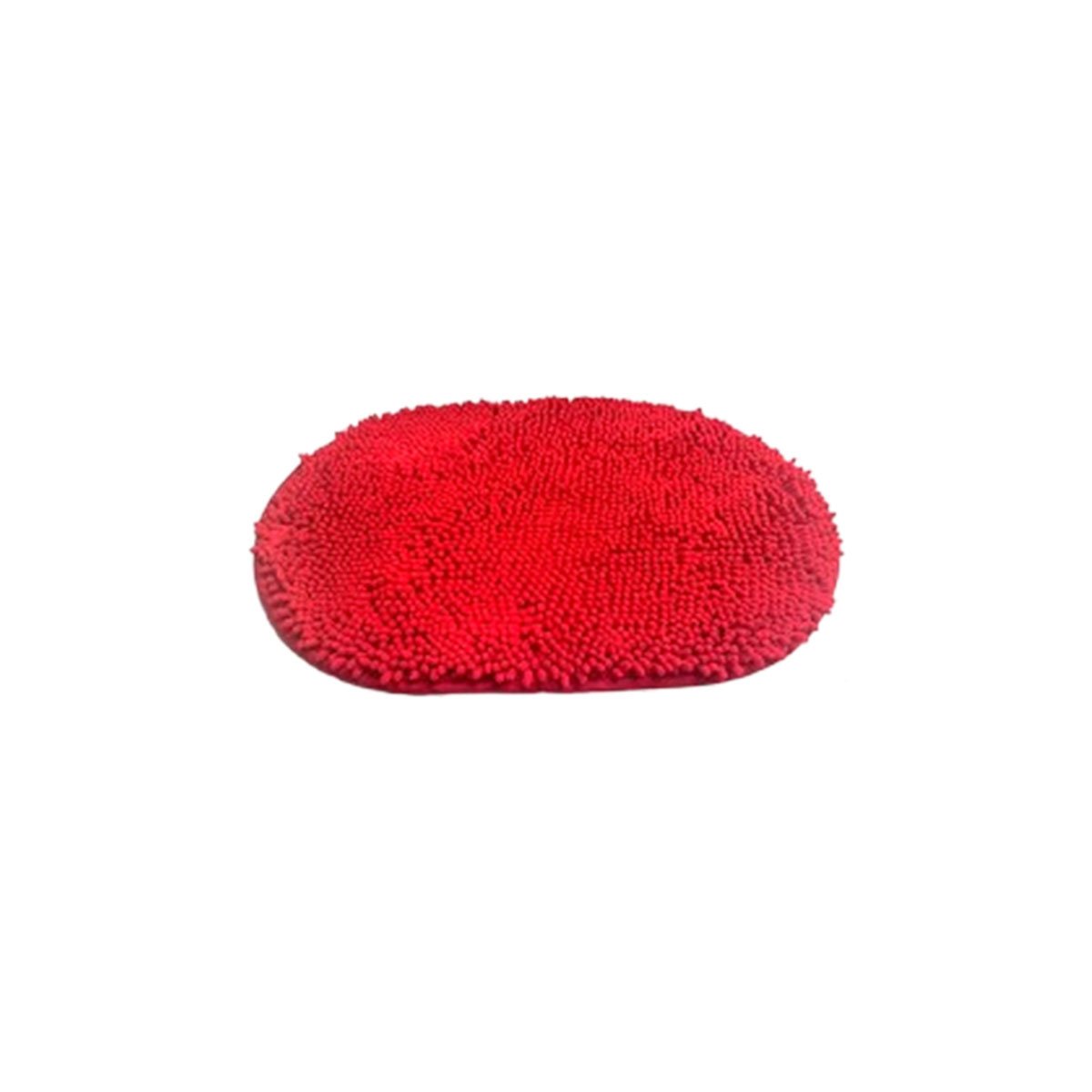 PACK2 BASE DECORATIVA OVALADA DE MICROFIBRA 40X60CM ROJO PARA BANO Y CASA Y+REGALO STICKER - 2