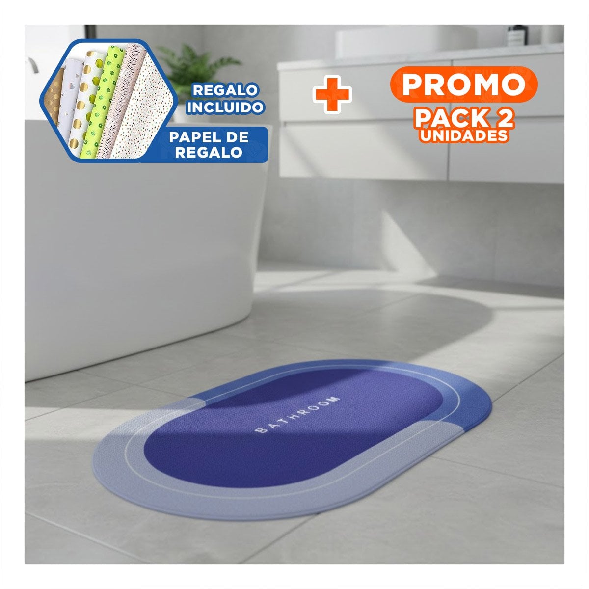 PACK2 BASE OVALADA PARA AMBIENTES DE CASA Y HOGAR AZUL YPAPEL REGALO - 1