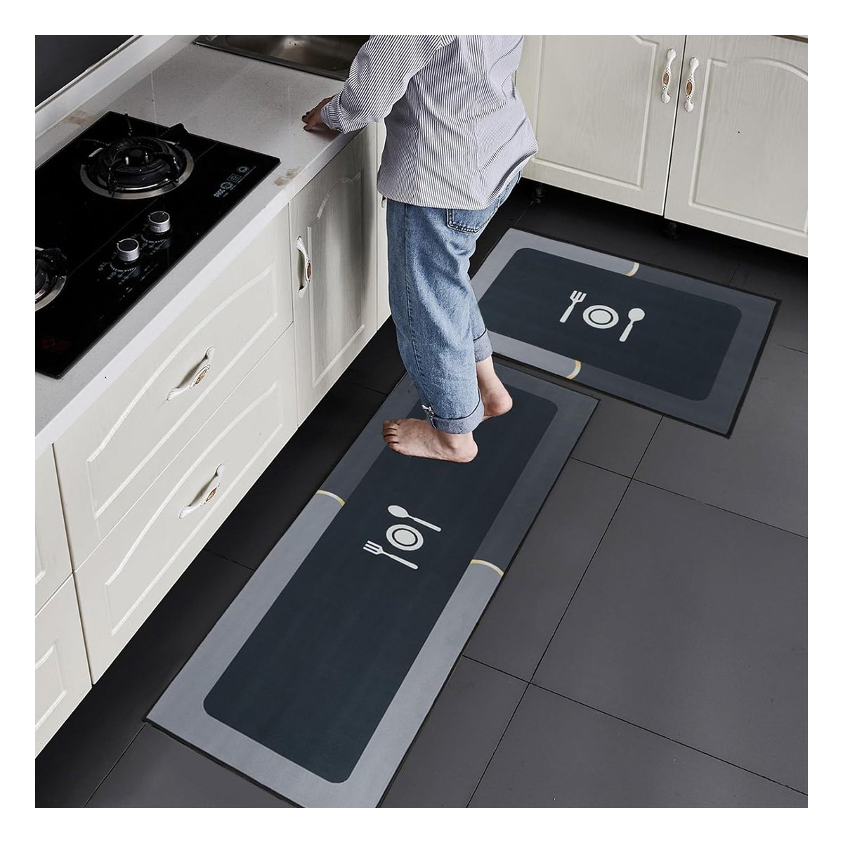 PACK6 PISO ANTIDESLIZANTE PARA COCINA Y AMBIENTES DEL HOGAR AZUL Y+REGALO STICKER - 5