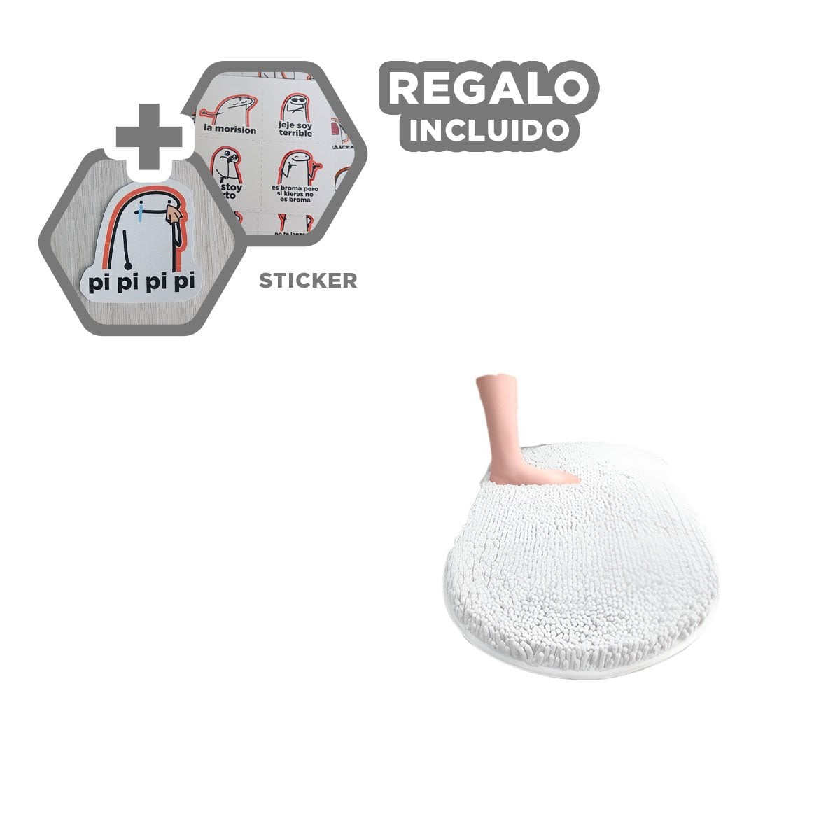 COMPLEMENTO OVALADO DE MICROFIBRA 40X60CM CREMA SUAVE Y FUNCIONAL PARA HOGAR Y+REGALO STICKER - 1
