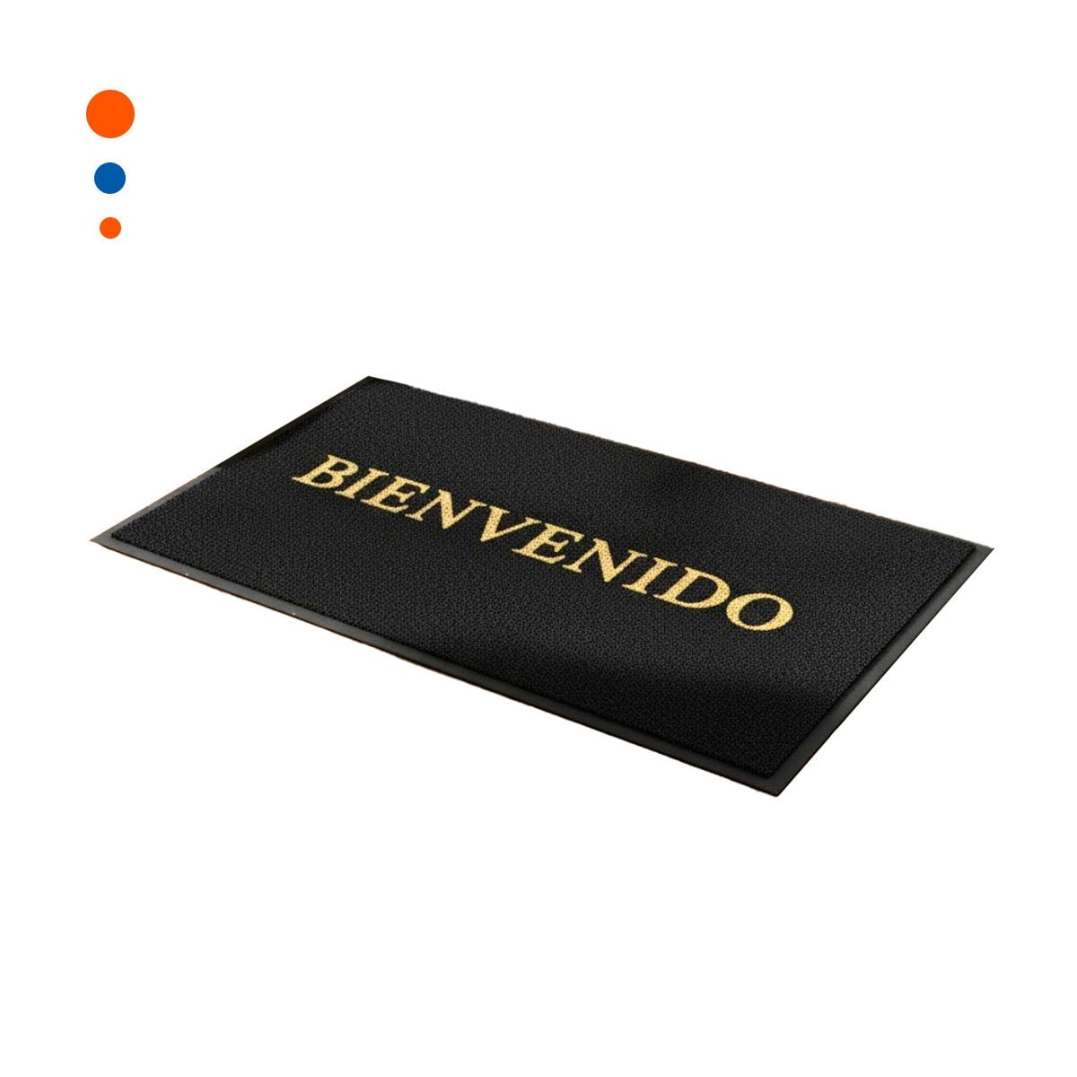 PACK12 ESTERA RECTANGULAR BIENVENIDO NEGRO PARA ENTRADA Y AREA SOCIAL Y+REGALO STICKER - 2
