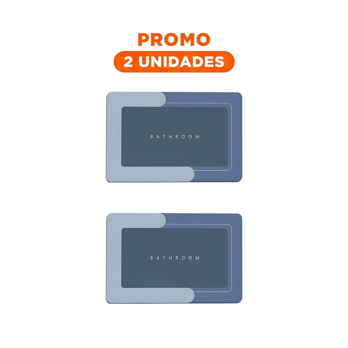 PACK2 CONCEPTO RECTANGULAR AZUL PARA DECORACION DE BANO HOGAR - 1