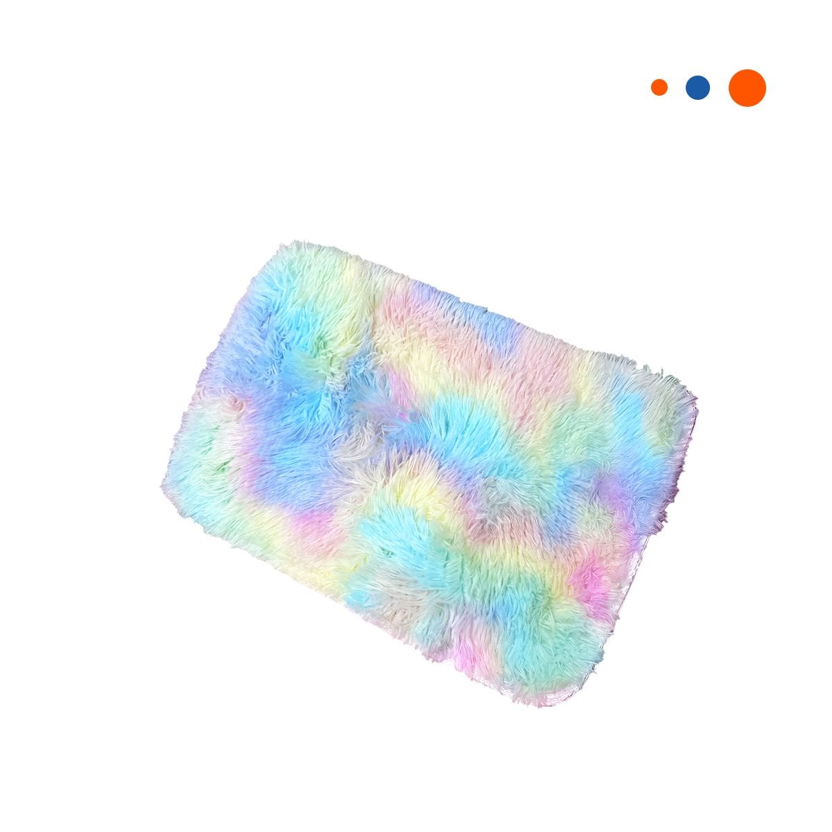 TAPETE CON DIMENSIONES 40X60CM RECTANGULAR DE PELUCHE MULTICOLOR YREGALO STICKER - 3