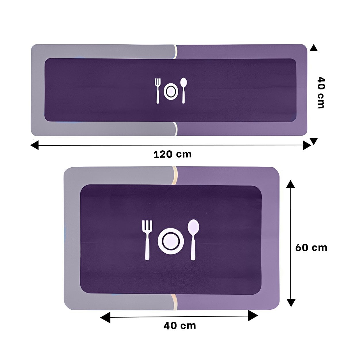MAT DE PISO ANTIDESLIZANTE PARA COCINA Y USO DIARIO EN CASA MORADO Y+REGALO STICKER - 4