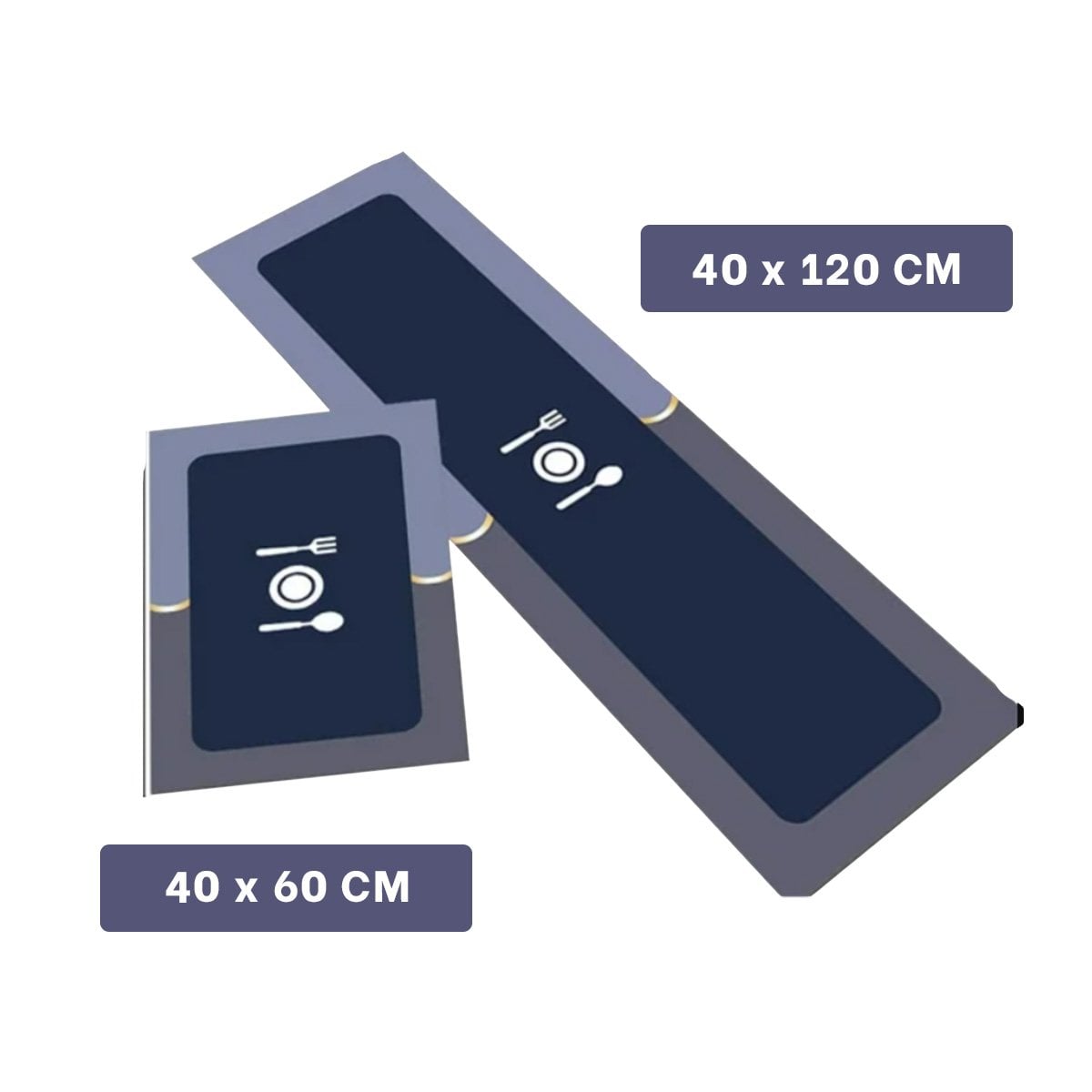 PACK4 ACCESORIO DE PISO CON FUNCION ANTIDESLIZANTE PARA COCINA AZUL Y+REGALO STICKER - 4