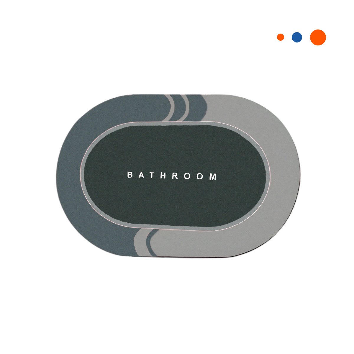 TAPETE OVALADO PARA HOGAR Y CASA CON USO INTERIOR PRACTICO VERDE OSCURO YREGALO STICKER - 3