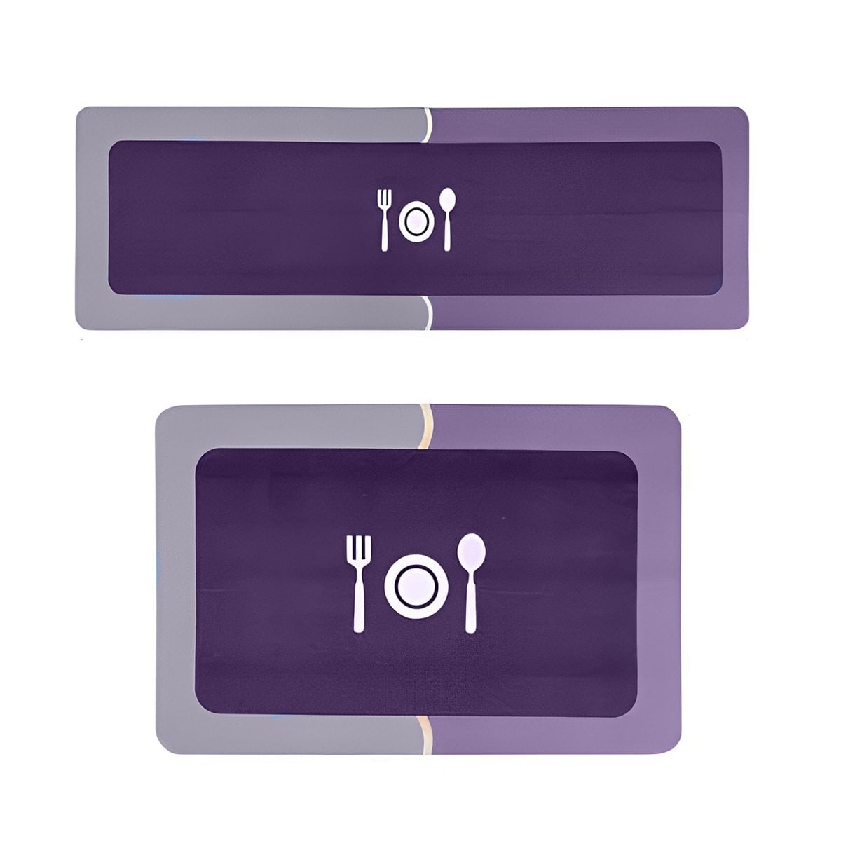 TAPETE DE PISO ANTIDESLIZANTE CON BASE SEGURA PARA COCINA MORADO Y+PAPEL REGALO - 1