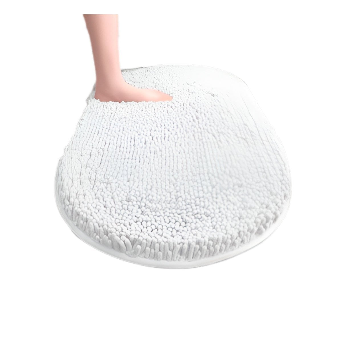ELEMENTO DECORATIVO OVALADO DE MICROFIBRA 40X60CM CREMA PARA PISO DE BANO Y+PAPEL REGALO - 1
