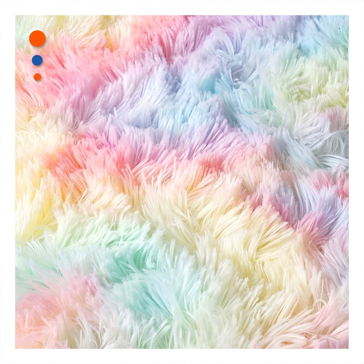 TAPETE DE PELUCHE DIMENSIONES 40X60CM RECTANGULAR MULTICOLOR YSTICKY - 3
