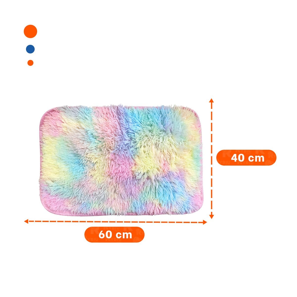 TAPETE DE PELUCHE DIMENSIONES 40X60CM RECTANGULAR MULTICOLOR YSTICKY - 4