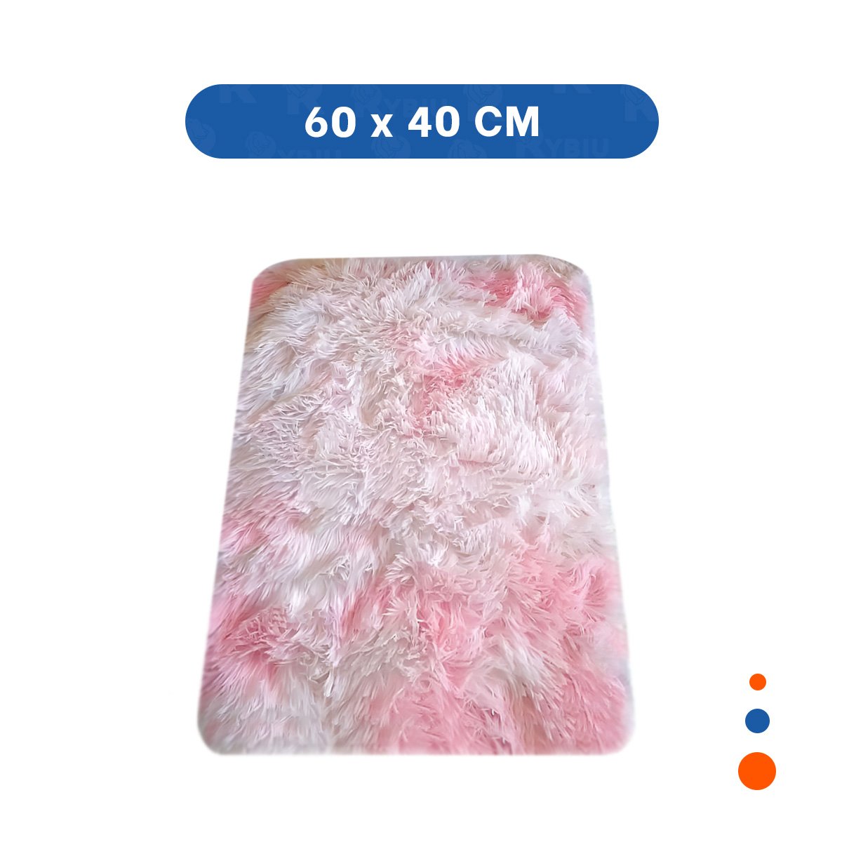 PACK4 ALFOMBRA ROSADO Y BLANCO CON TEXTURA PELUCHE RECTANGULAR 40X60CM YPAPEL REGALO - 4