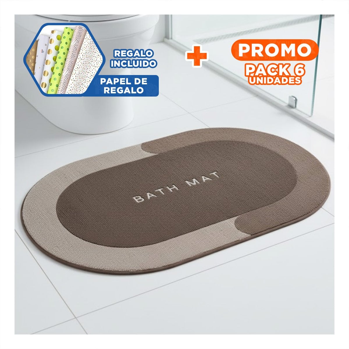 PACK6 PIEZA OVALADA DECORATIVA PARA AMBIENTES DE CASA Y HOGAR CON USO DIARIO YPAPEL REGALO - 1