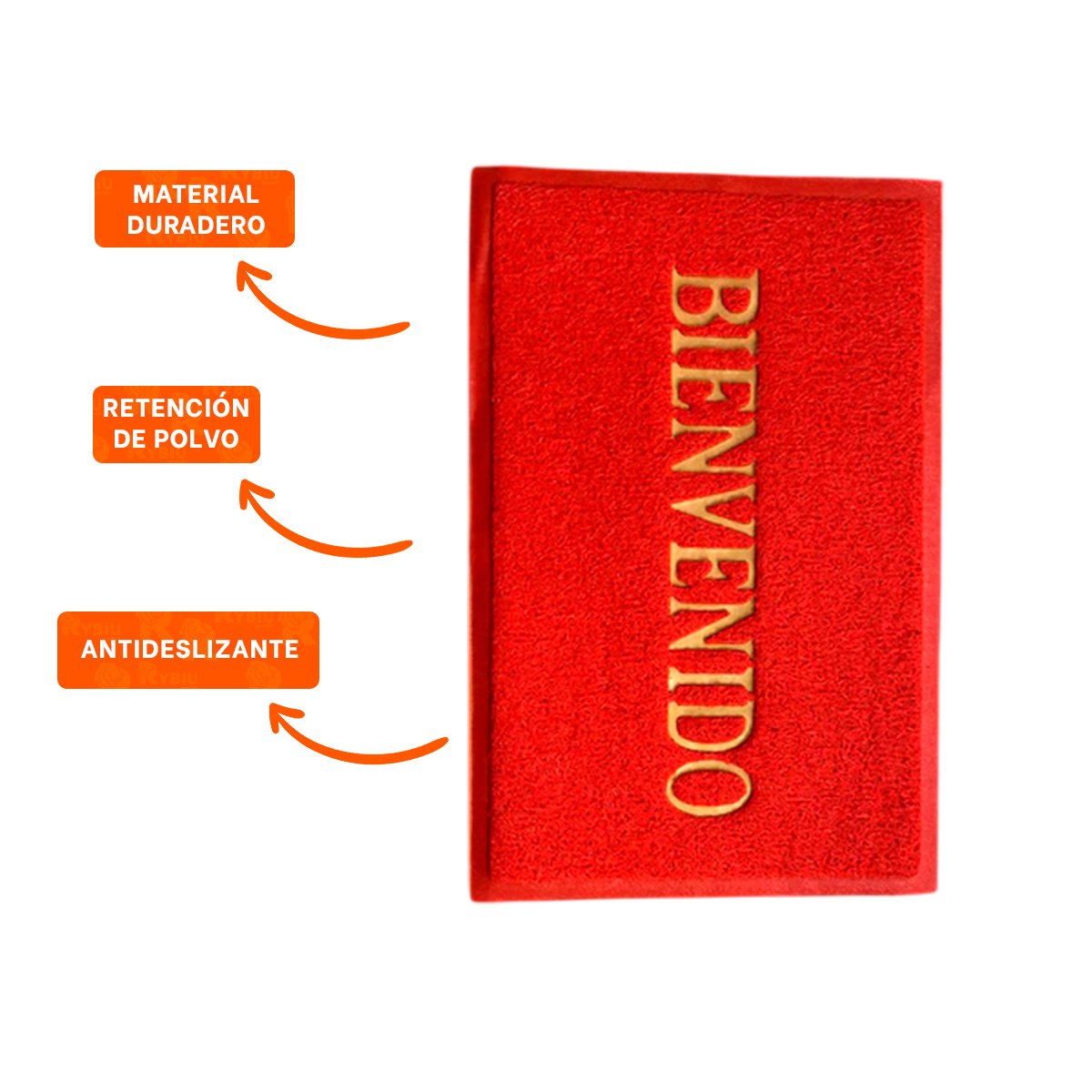 COBERTOR RECTANGULAR BIENVENIDO ROJO PARA USAR EN CASA Y OFICINA Y+POST IT - 5