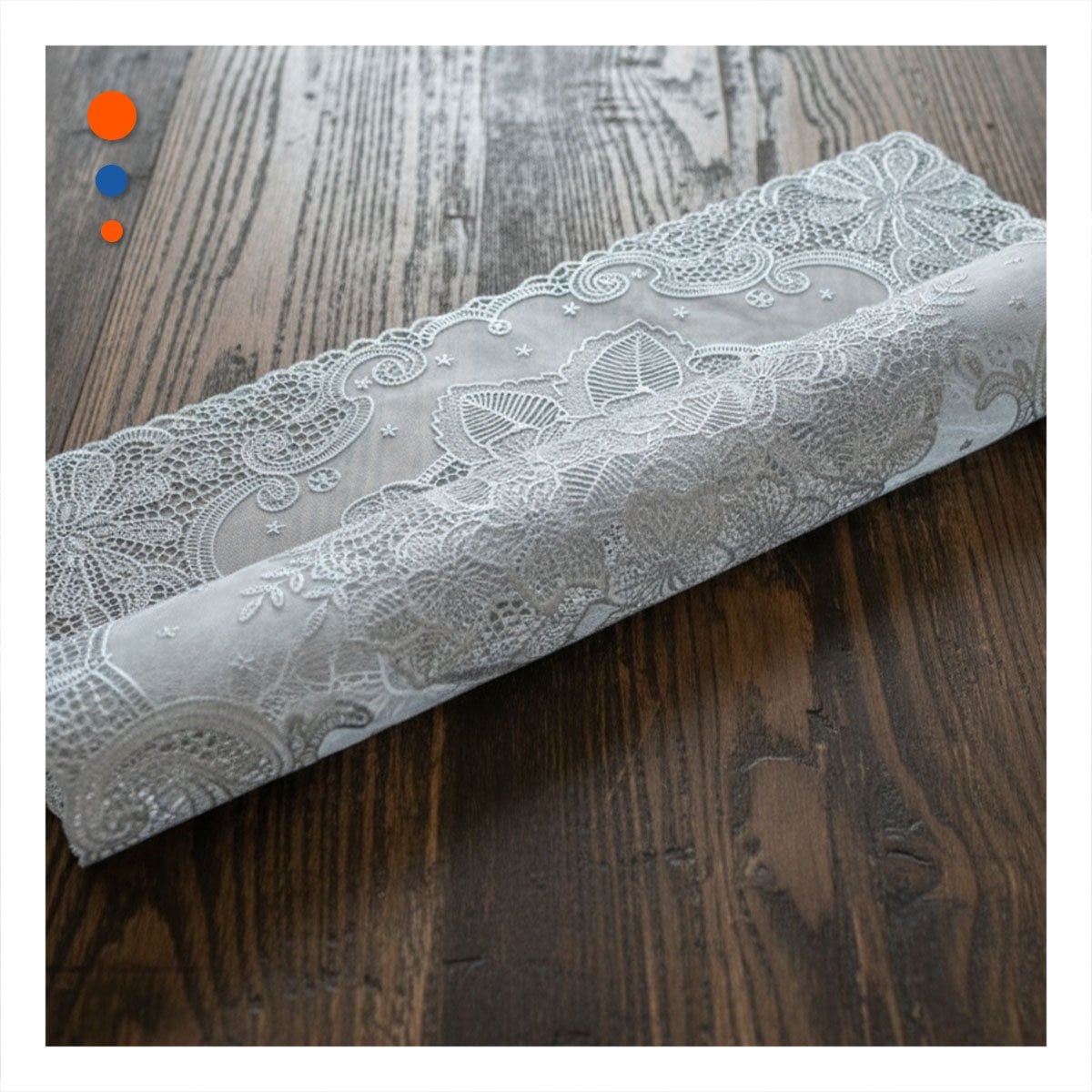 PACK4 INDIVIDUAL PLATEADO DECORATIVO CON MOTIVO DE FLORES PARA MESA ELEGANTE - 2