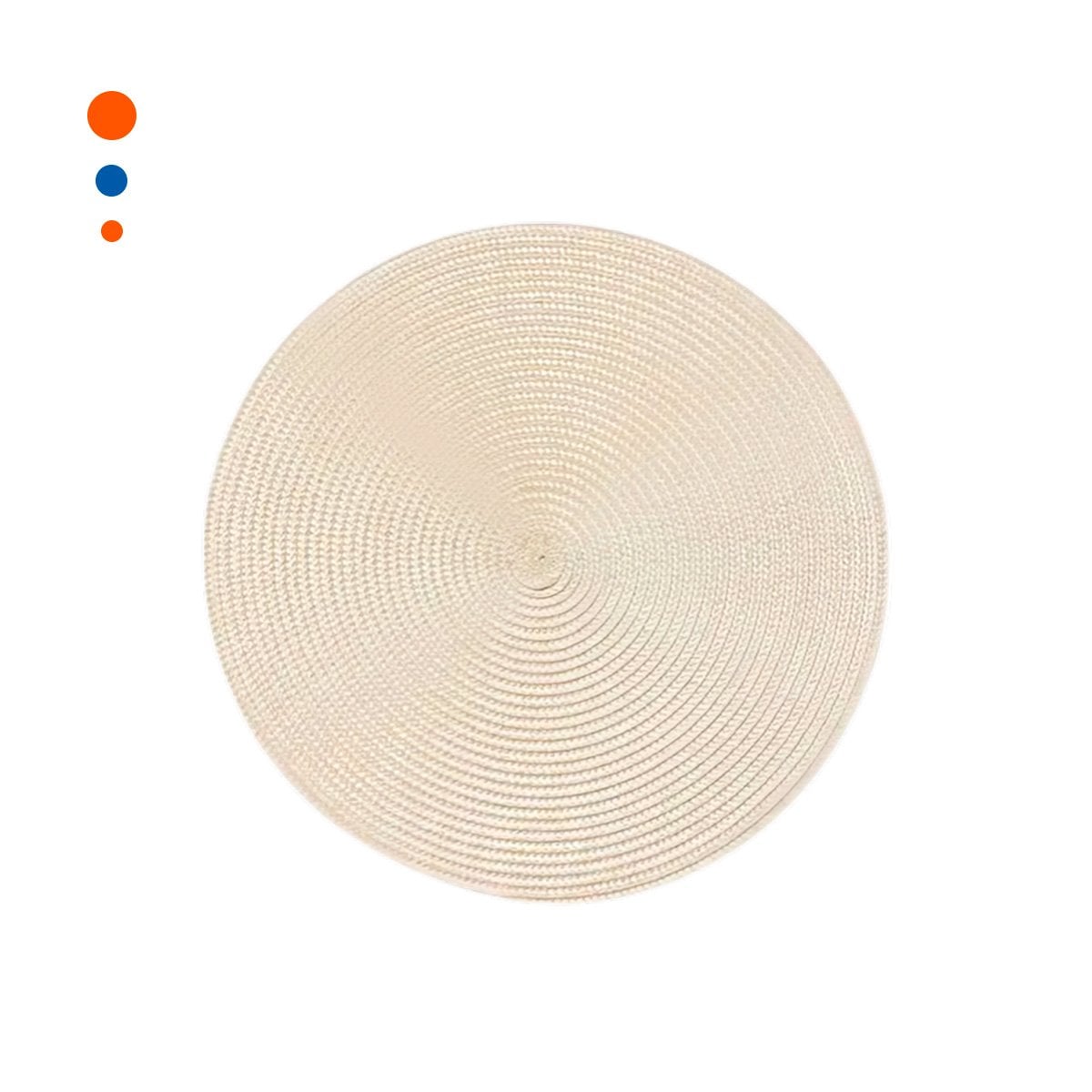 PACK2 SALVAMANTEL TEXTIL CIRCULAR BOHO BEIGE ESTILO BOHO Y+REGALO STICKER - 2