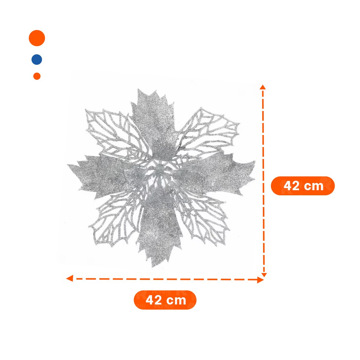 PACK2 LOTE DECORATIVO 6 INDIVIDUALES FLOR DE PINA PLATEADO 42X42 CM HOGAR Y+PAPEL REGALO - 4