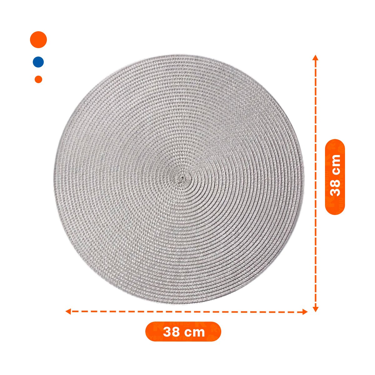 SALVAMANTEL CIRCULAR BOHO PLOMO PARA DECORACION DE MESA Y+LIGAS REGALO - 4