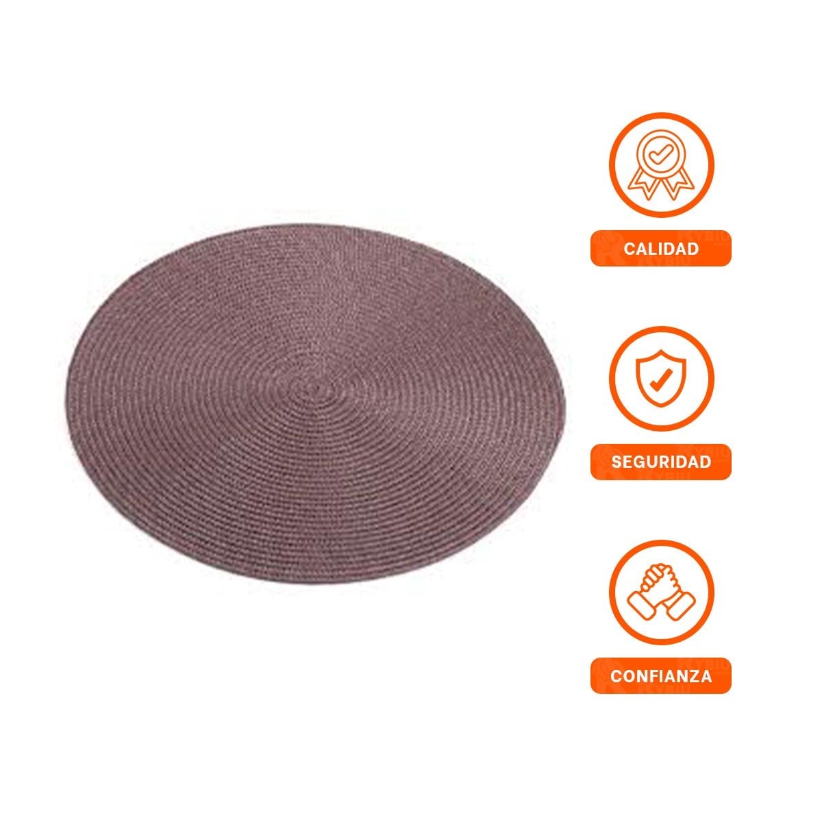 SALVAMANTEL CIRCULAR BOHO MORADO PARA DECORACION DE MESA Y+LIGAS REGALO - 3