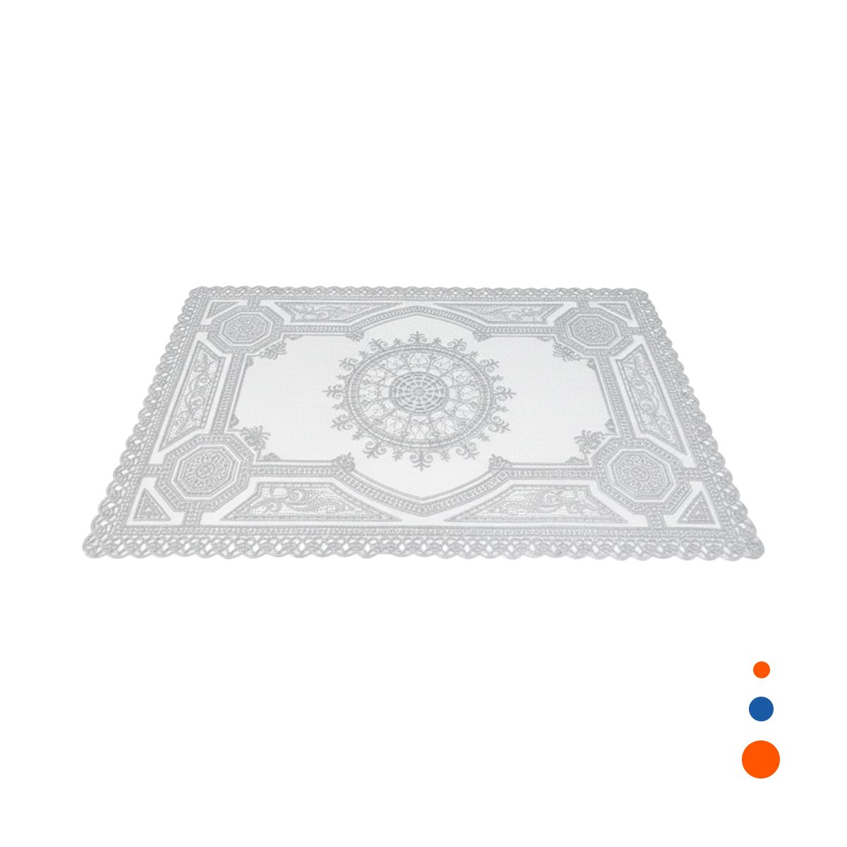 TAPETE SOFISTICADO PLATEADO CON MANDALA PARA MESA NAVIDENA Y+REGALO STICKER - 3