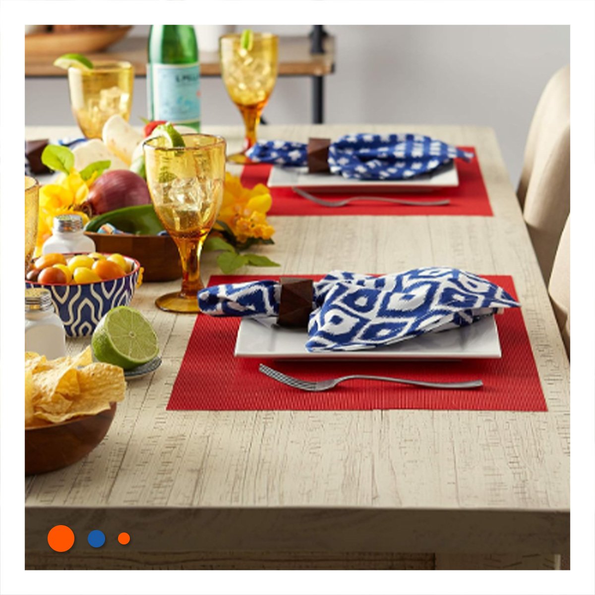 PACK4 COLECCION DE INDIVIDUALES RECTANGULARES 6 PIEZAS BORDE GUINDA YREGALO STICKER - 5