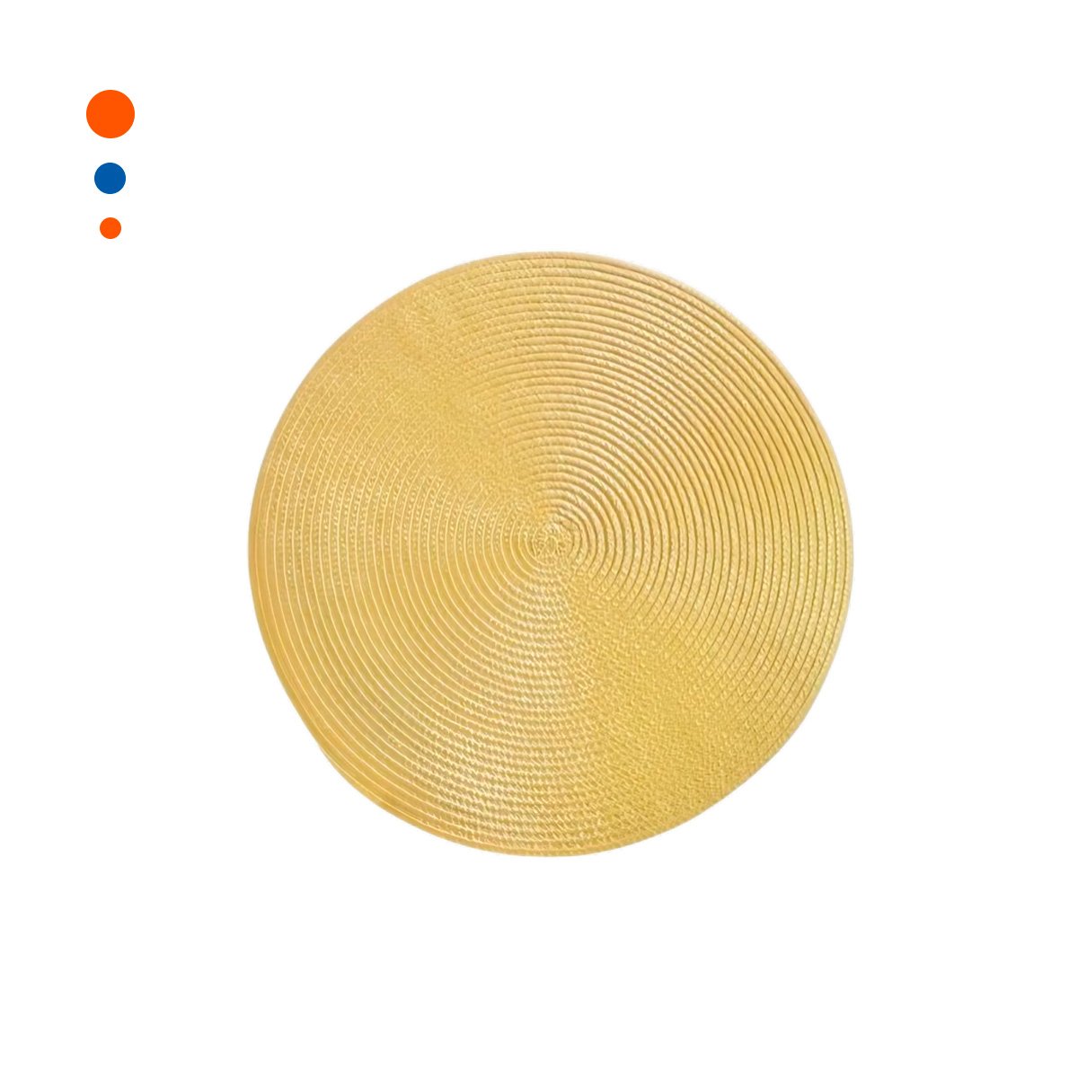 PACK12 ACCESORIO DE MESA CIRCULAR EN COLOR DORADO PAJITA BRILLOSO Y+REGALO STICKER - 2