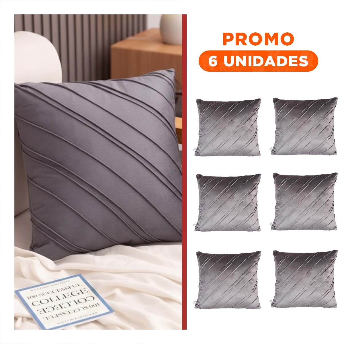 PACK6 PROTECTOR DE TERCIOPELO PLOMO INTERMEDIO QUE INTEGRA DIAGONALES CON FLUIDEZ VISUAL - 1