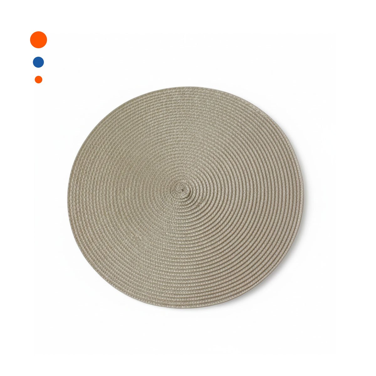 BASE DE MESA CIRCULAR BOHO BEIGE OSCURO PARA HOGAR Y+PAPEL REGALO - 1