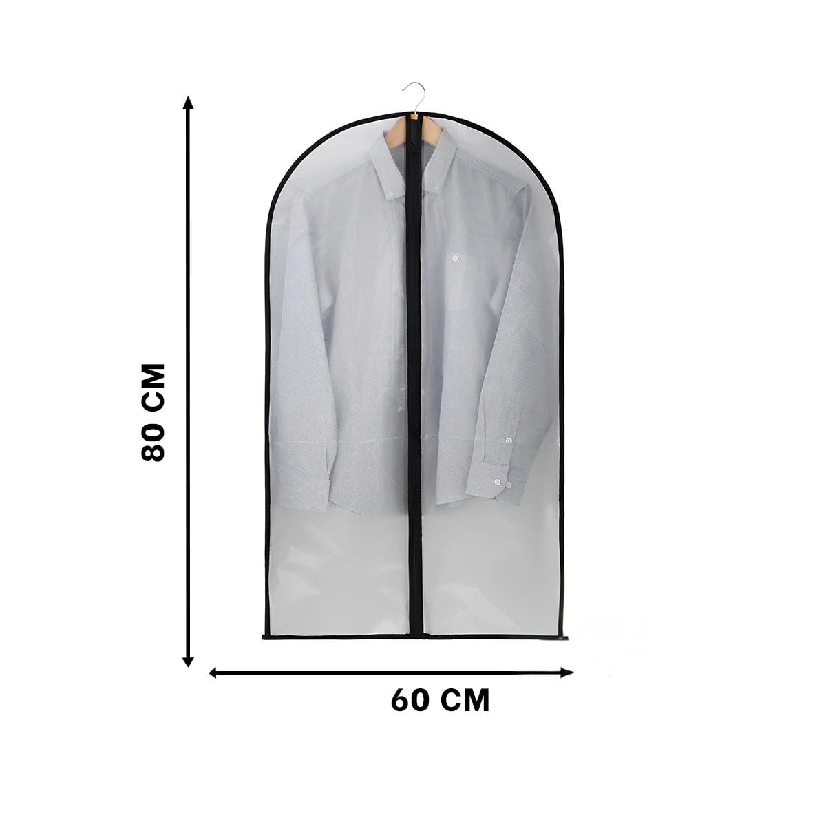 COBERTOR DE TRAJE DE PLASTICO DE USO DIARIO 60CMX80CM BLANCO Y+POST IT - 4
