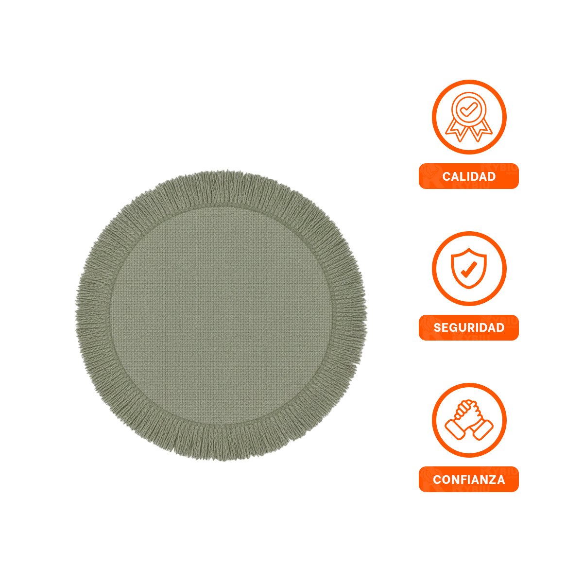 BASES DE MESA CON FLECOS Y TRAMA CIRCULAR VERDE INCLUYE SET DE 6 Y+LIGAS REGALO - 3