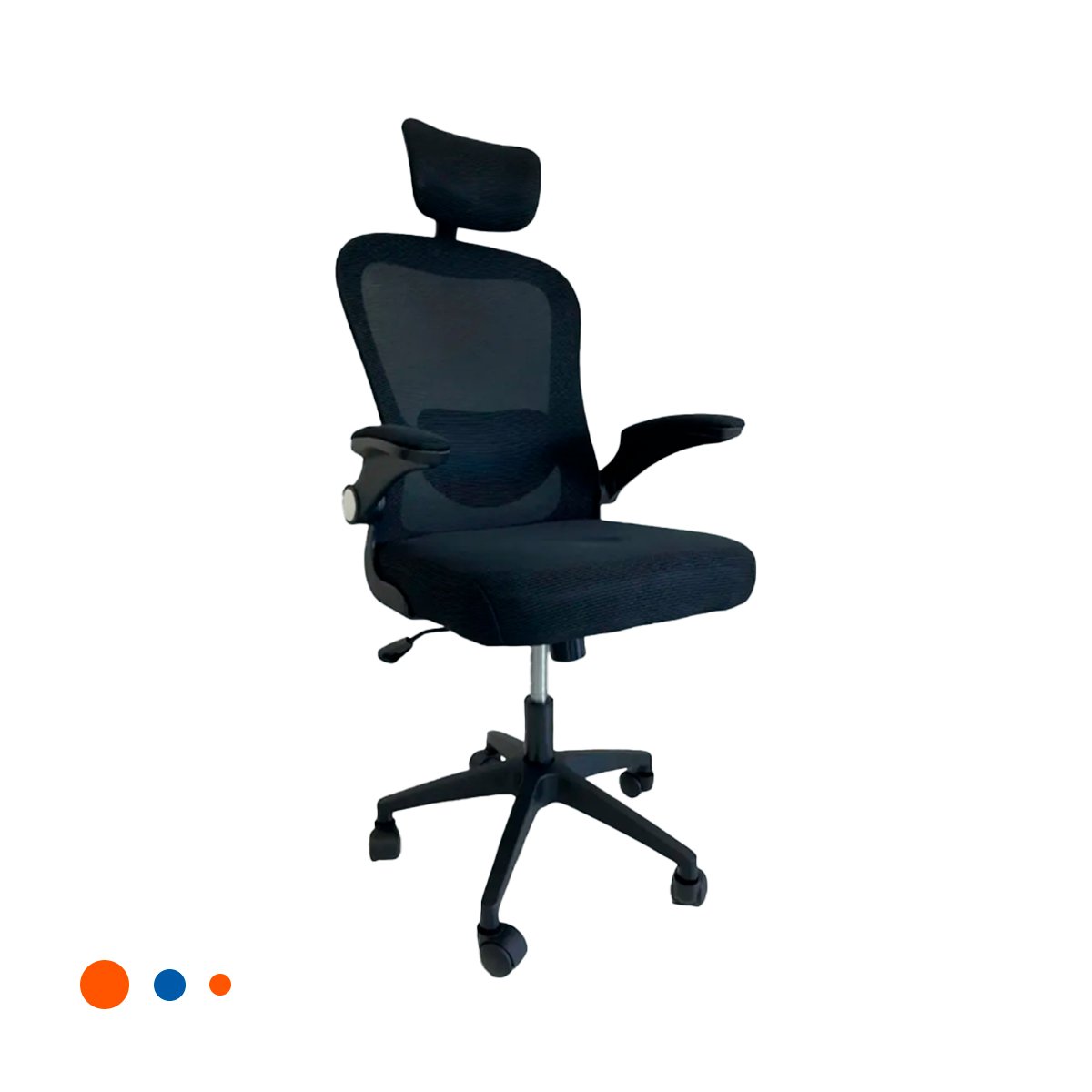 ASIENTO DE OFICINA ERGONOMICO PARA JORNADA LABORAL EN HOGAR Y EMPRESA NEGRO Y+PAPEL REGALO - 1