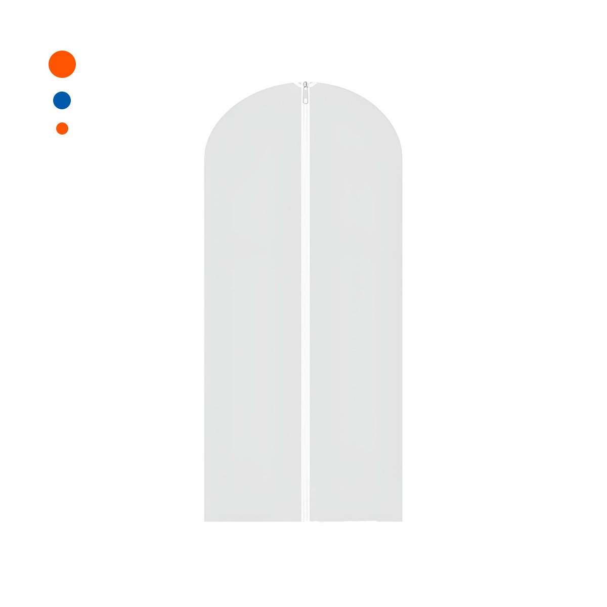 PACK12 FUNDA TEXTIL PRACTICA DE ROPA 60X140CM BLANCO TRANSPARENTE HOGAR Y+REGALO STICKER - 2