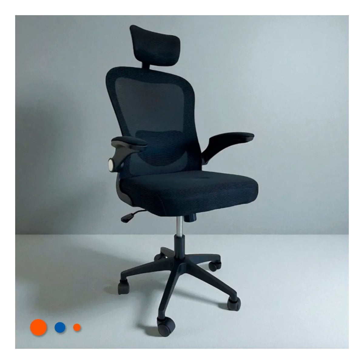 SILLON ADMINISTRATIVO DE OFICINA PARA ESCRITORIOS PROFESIONALES NEGRO Y+POST IT - 3