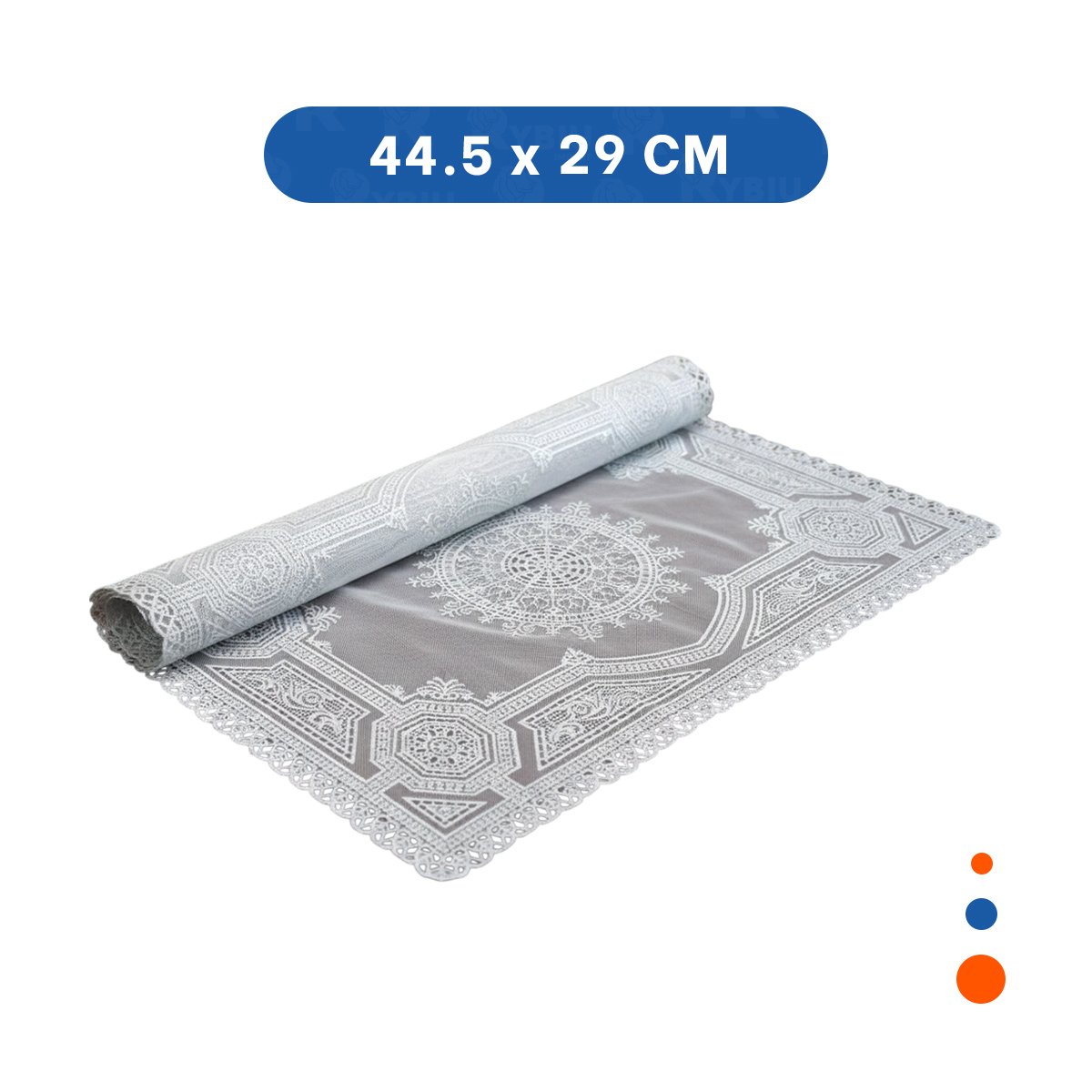 PACK12 CUBIERTA PLATEADA MODERNA CON MOTIVO DE ENCAJE MANDALA PARA DECORACION Y+PAPEL REGALO - 4