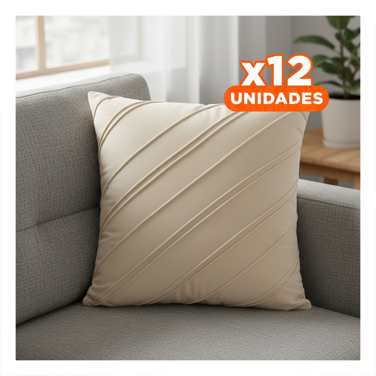 PACK12 FORRO PENSADO PARA ALMOHADA CON PRESENCIA ROJA Y TACTO SUAVE DE 45CM - 1