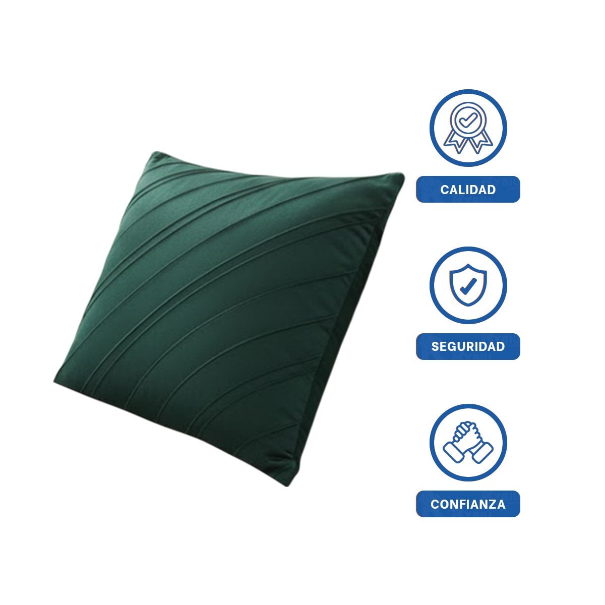 FUNDA CON ACABADO DE TERCIOPELO Y RAYAS DIAGONALES EN UN VERDE OSCURO SOBRIO Y+LIGAS REGALO - 5