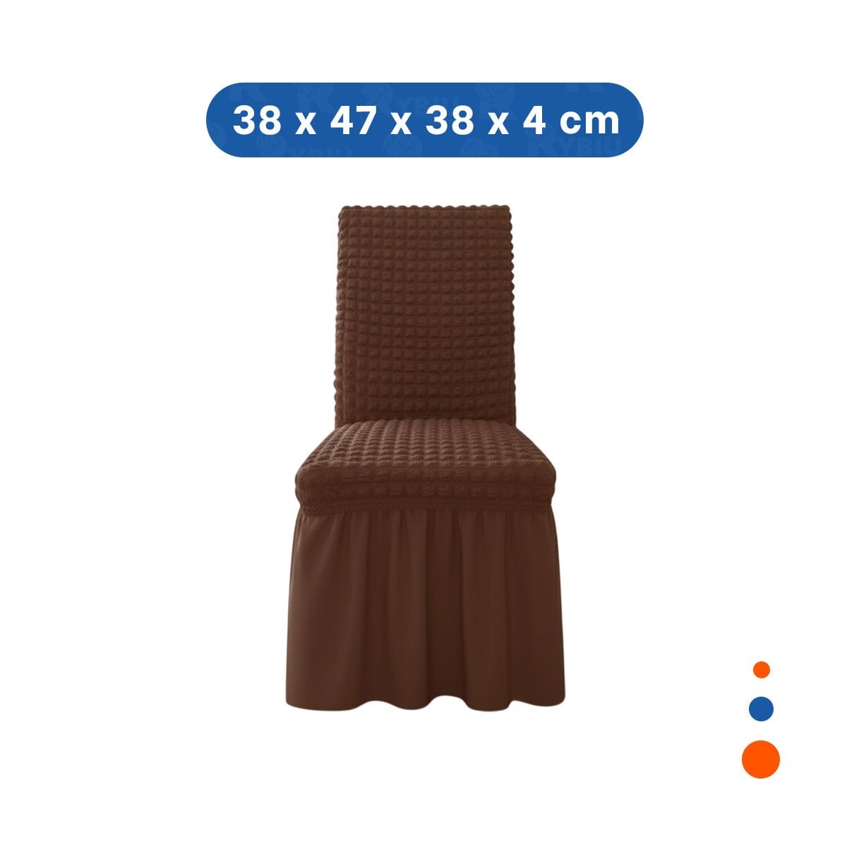 PACK12 PROTECTOR ELASTICA COLOR MARRON PARA SILLA CON RELIEVE CUADRADO Y+PAPEL REGALO - 4