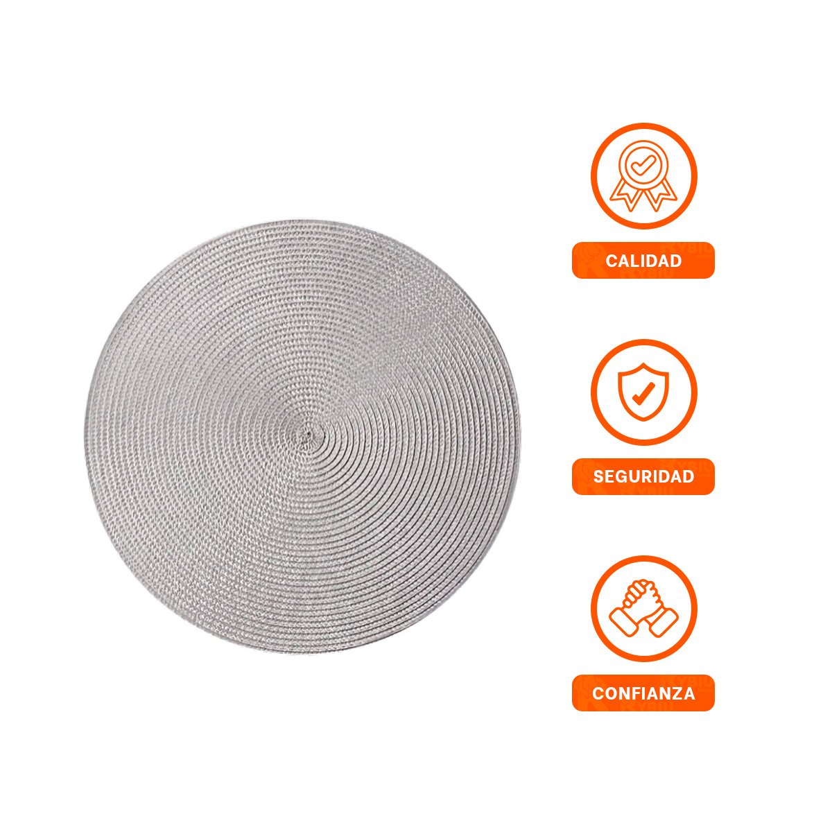 BASE DECORATIVA CIRCULAR BOHO PLOMO ESTILO NATURAL - 3