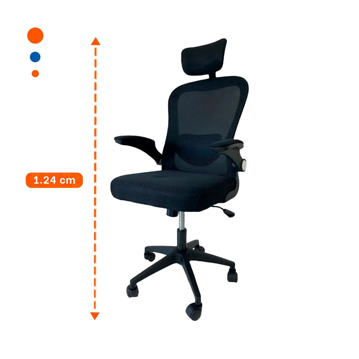 PACK2 SILLA DE ESCRITORIO DE OFICINA CON ESTILO FUNCIONAL Y USO PROLONGADO NEGRO Y+PAPEL REGALO - 4