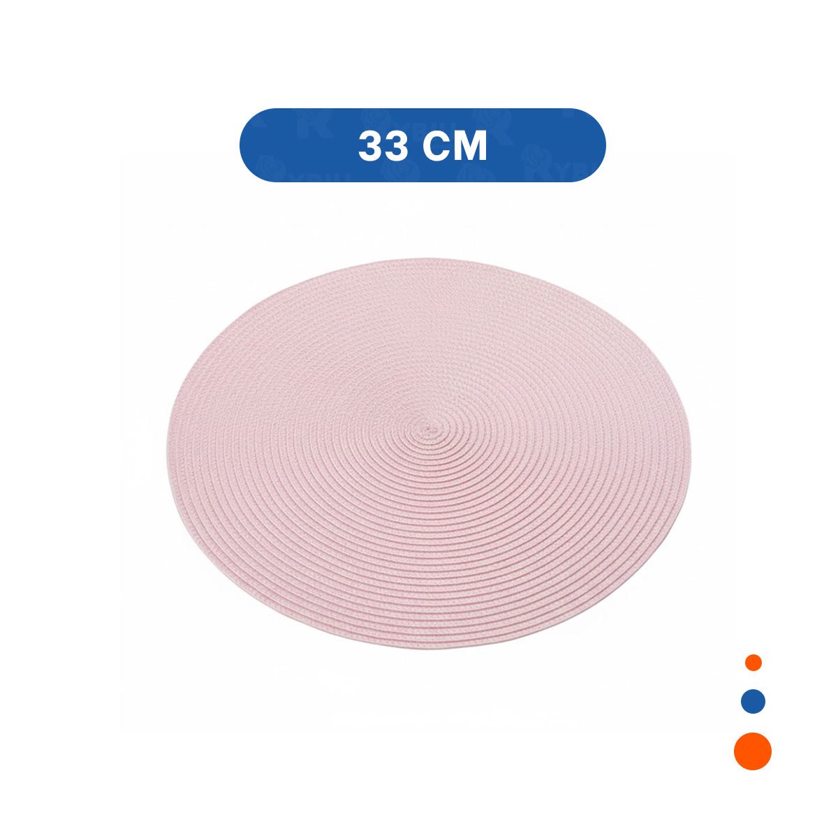 PACK12 PROTECTOR TEXTIL CIRCULAR BOHO ROSADO PARA COMEDOR Y+PAPEL REGALO - 4
