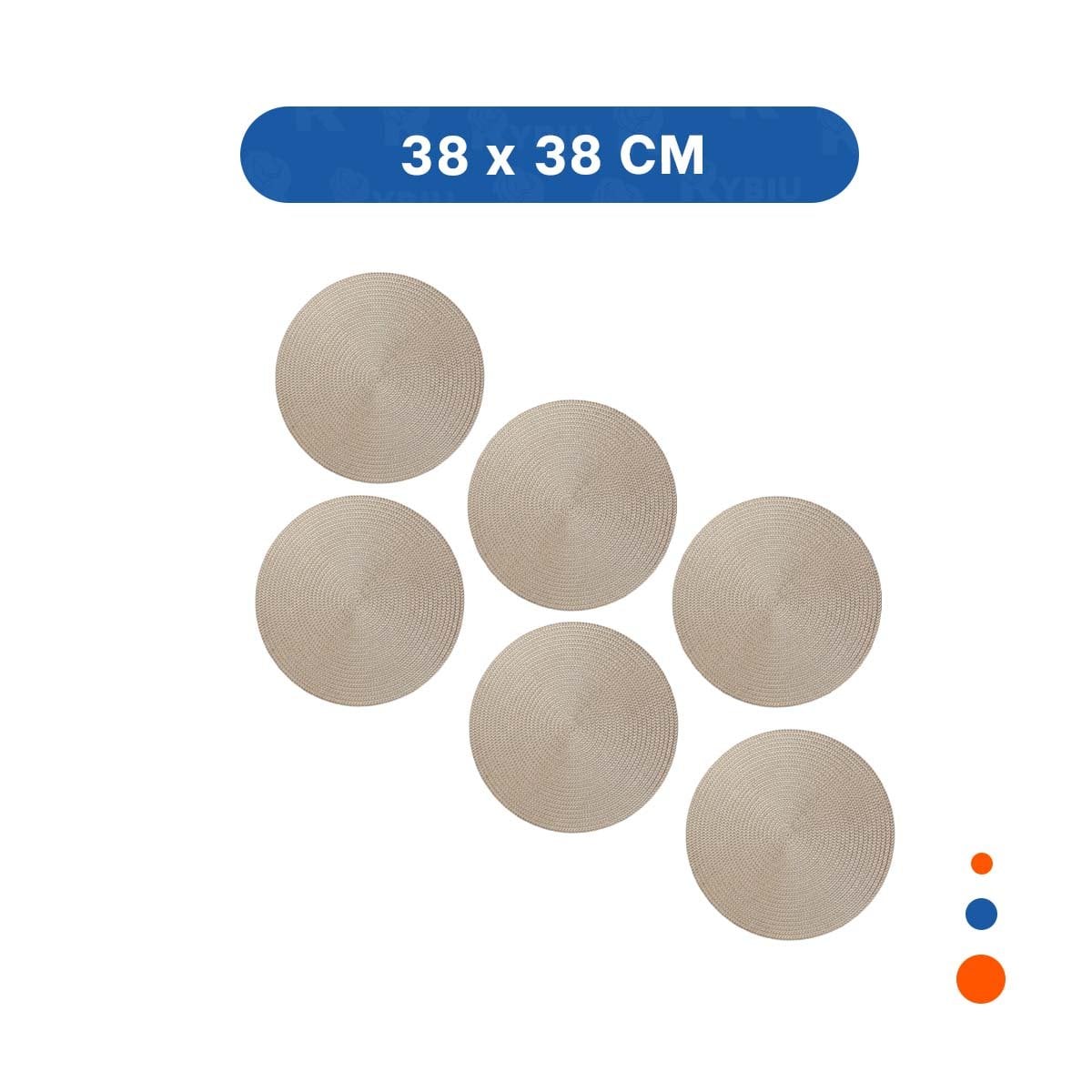 PACK12 ACCESORIO CIRCULAR DORADO MINI OJITAS PARA MESA CON SET DE SEIS Y+PAPEL REGALO - 4