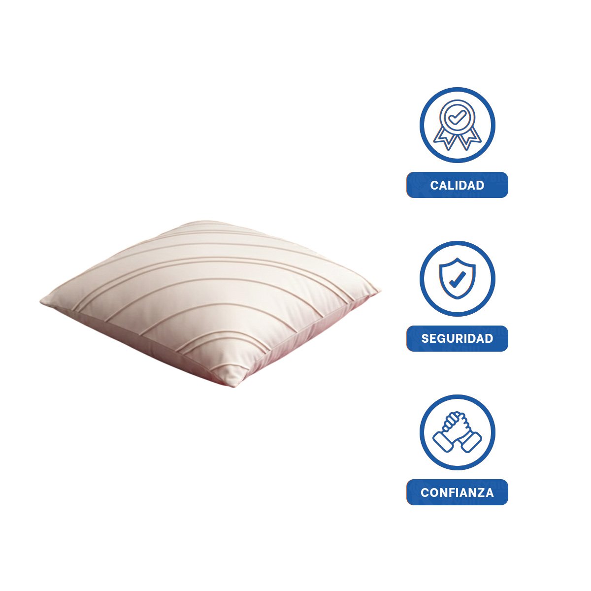 PACK6 ALMOHADON ACOGEDOR TERCIOPELO RAYAS DIAGONALES BLANCO 45CM SALA YREGALO STICKER - 2