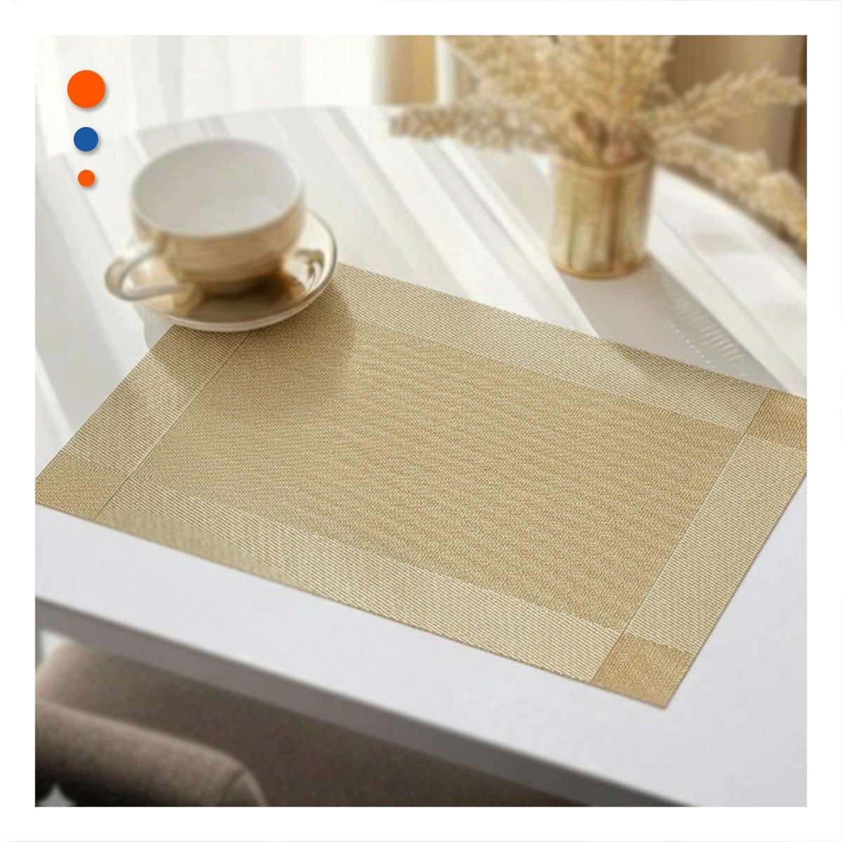 PACK4 ELEMENTO FUNCIONAL DORADO RECTANGULAR 30X45 CM PARA USO DIARIO - 2