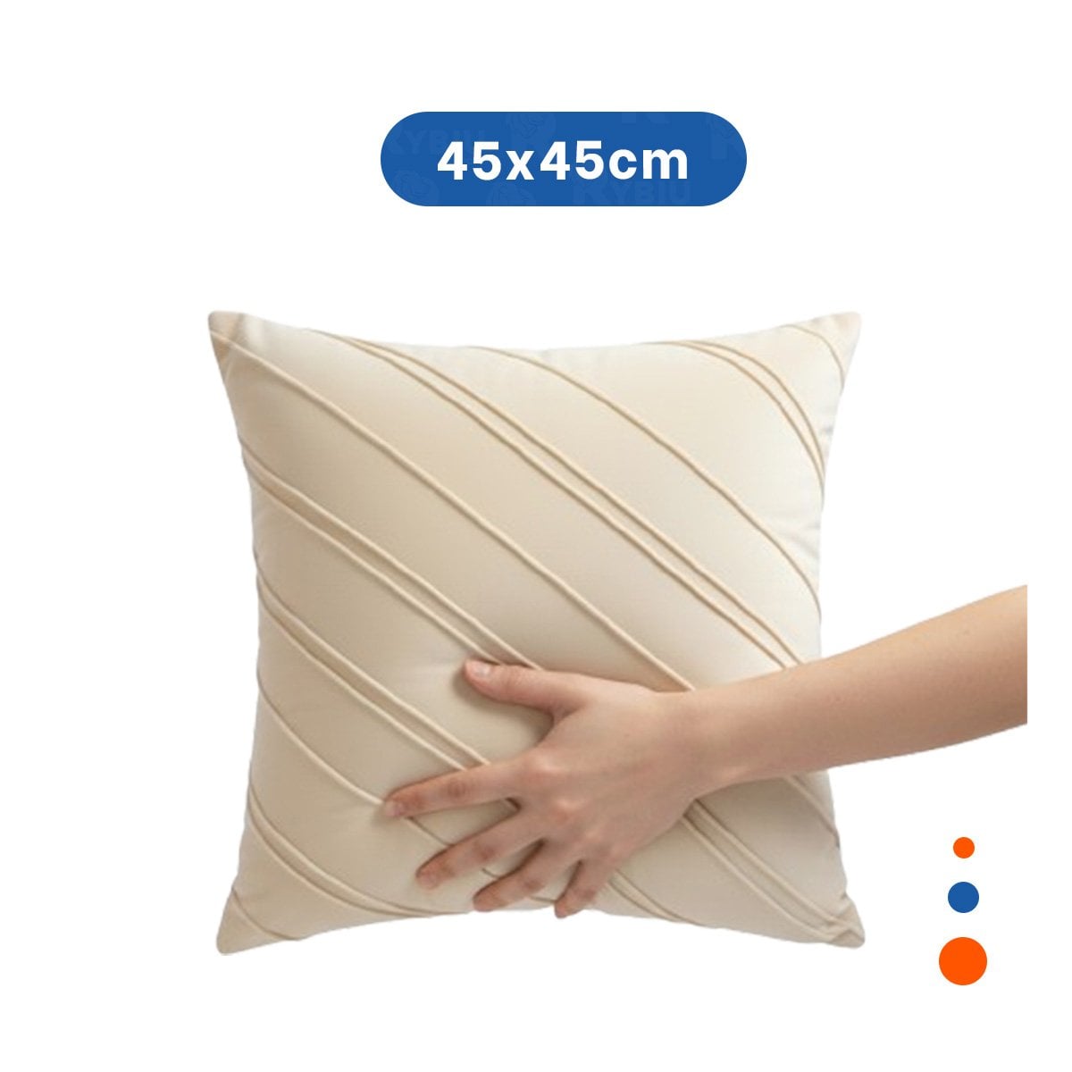 PACK6 CAPA DE TERCIOPELO CREMA QUE INTEGRA DIAGONALES CON FLUIDEZ VISUAL DE 45CM - 4