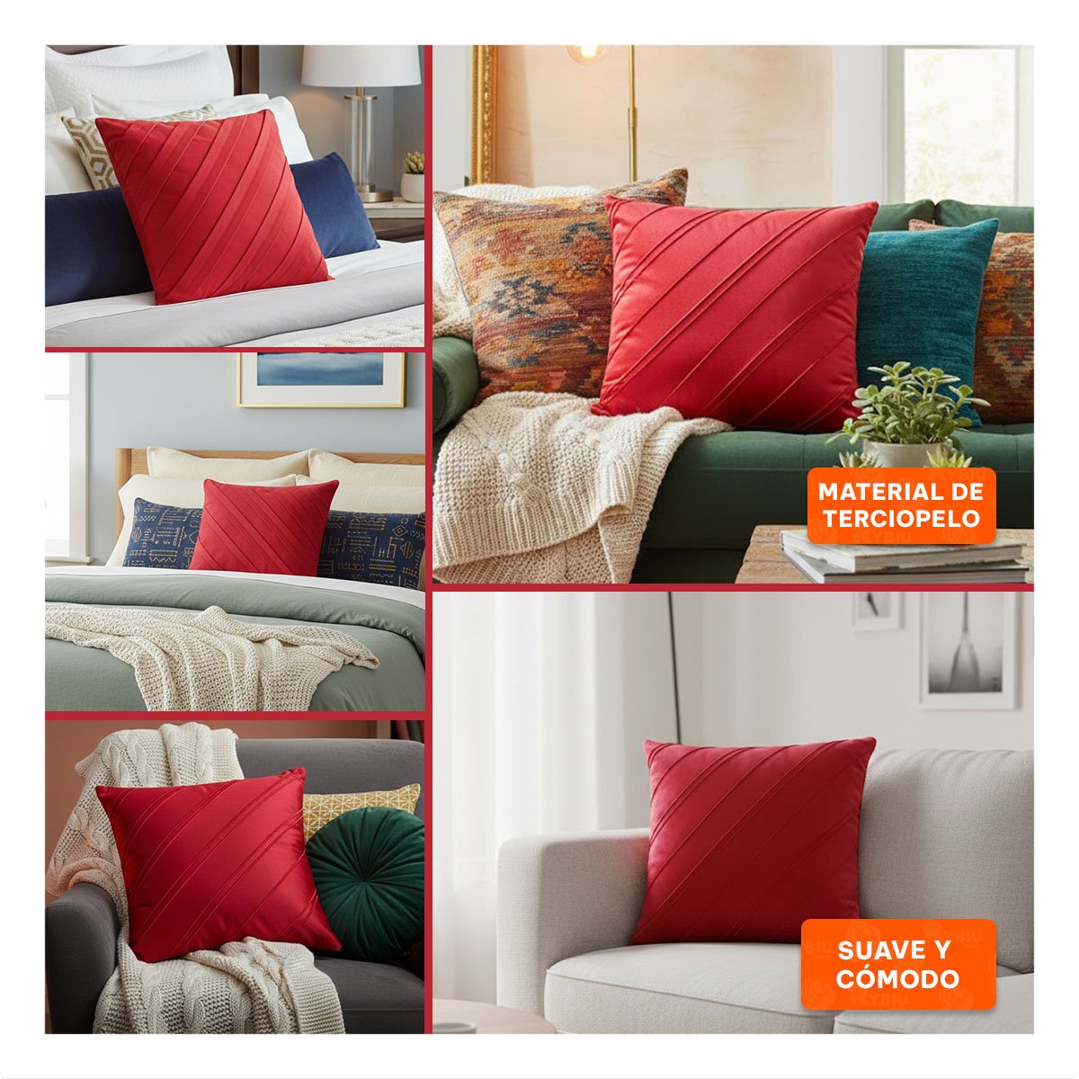PACK12 FORRO DECORATIVO CON TERCIOPELO ROJO Y LECTURA DIAGONAL CONTINUA Y+PAPEL REGALO - 2